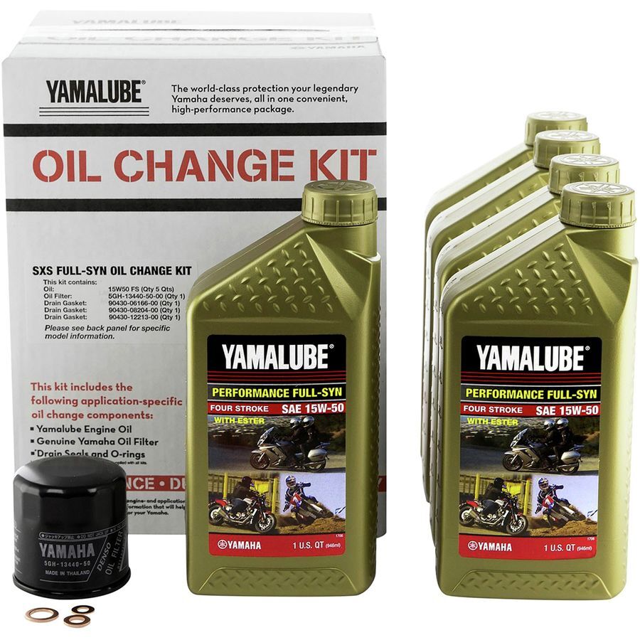 Genuine Yamaha Accessories Side-By-Side 15W-50 Full-Synthetic Oil Change Kit