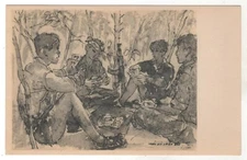 1966 VIETNAM WAR After a hard fight Military combat armies GUN OLD Postcard