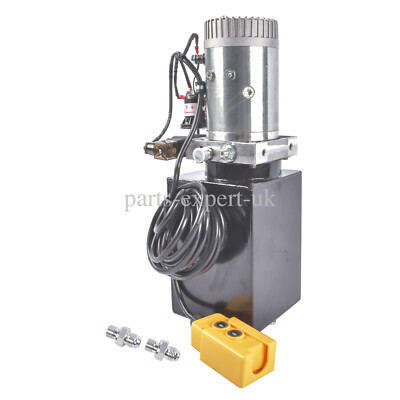 #ad 6 Quart Double Acting Hydraulic Pump 12V DC Hydraulic Power Unit Dump Trailer $185.00