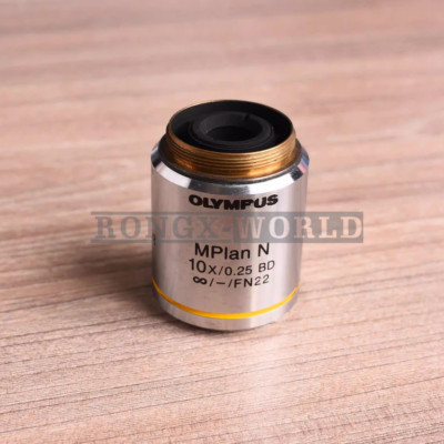 ONE OLYMPUS LMPlanFl 10X/0.25 BD Microscope Objective Used ONE OLYMPUS LMPlanFl 10X/0.25 BD Microscope Objective Used