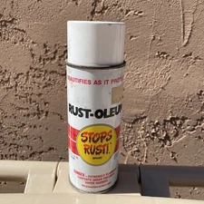 Vintage 2764 Rust-Oleum Stops Rust Brand White 1978 Used Spray Can MUSA