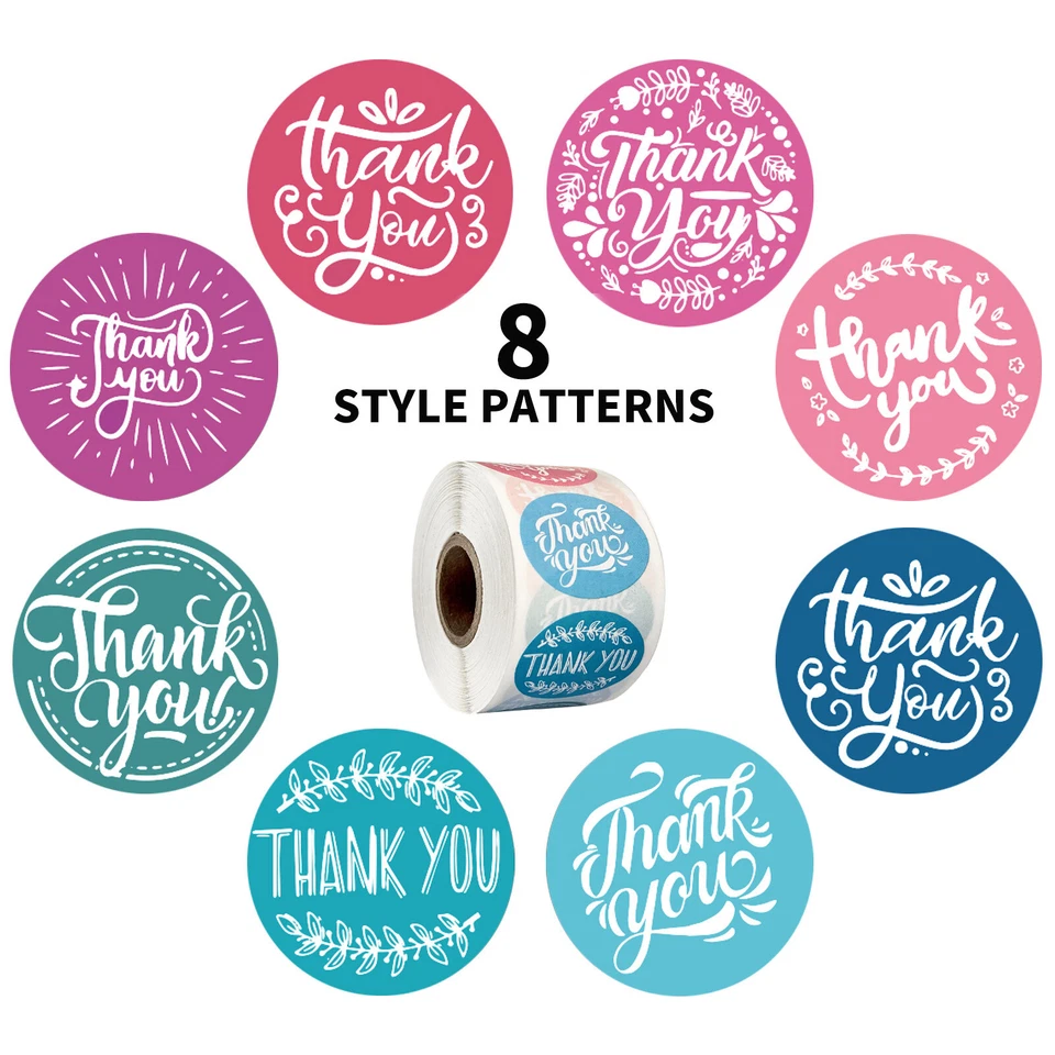 500Pcs 1/1.5" Thank You Stickers Thank You For Supporting Small Business Labels - Image 4 of 4