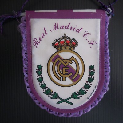 2 Fanion football REAL MADRID vintage collection pennant banderín