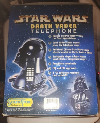 Vintage STAR WARS DARTH VADER ELECTRIC TELEPHONE LIGHTS AND SOUNDS