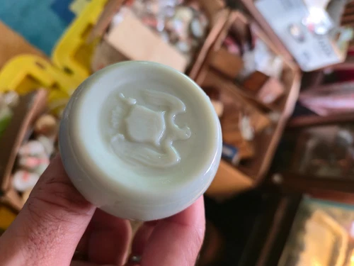 Jim beam/Old Grandad decanter stopper vintage milk glass with Eagle on top