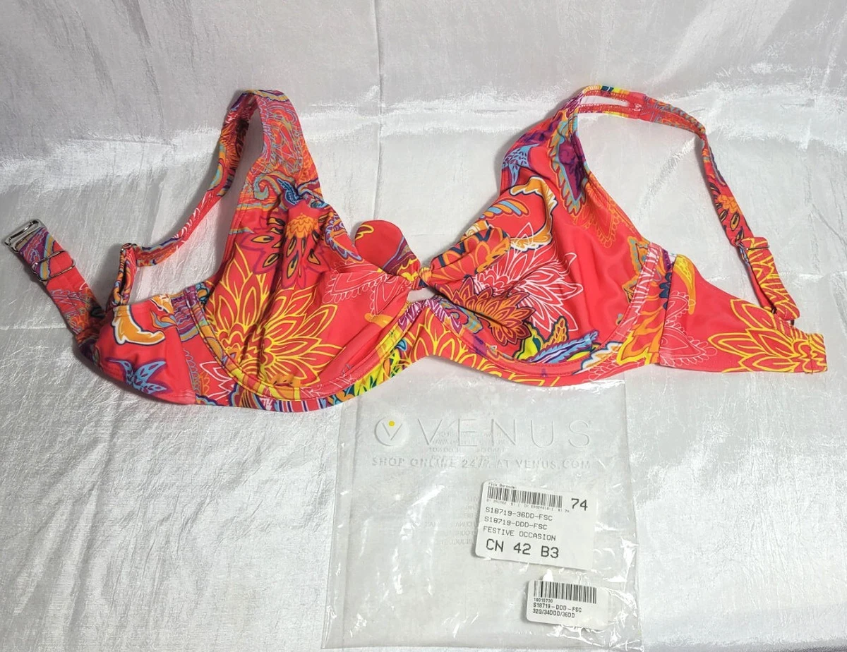 NEW Venus Underwire Retro Bikini Top Festive Occasion (FSC) DDD