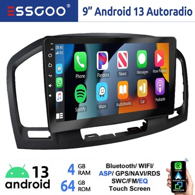 9'' 4+64G Autoradio Für Opel Insignia A G09 09-13 Android 13 GPS Navi Carplay SWC