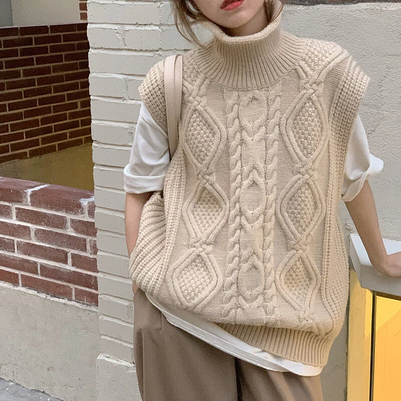 Turtle neck shop sleeveless sweaters