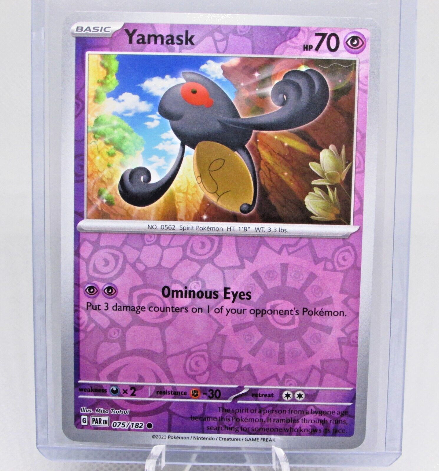 Pokemon TCG Paradox Rift Yamask 75/182 Reverse Holo