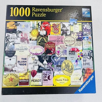 RAVENSBURGER Premium Soft click Technology PUZZLE 1000 Wine Labels No 82078