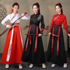 Wuxia Costume Women Chinese Style Hanfu Skirt Suit Stage Dance Female Cosplay