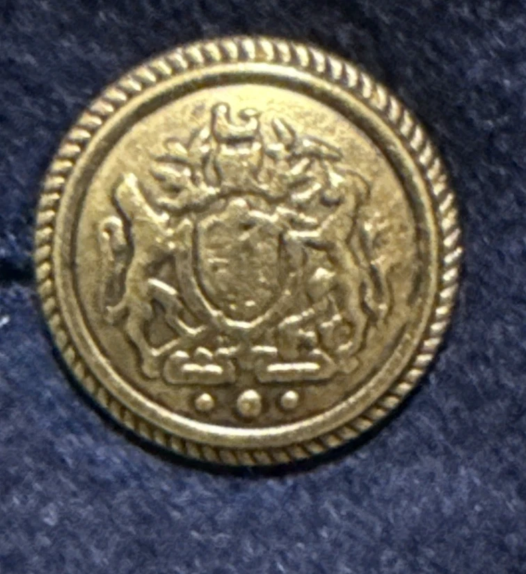 Abrigo Issa London Doble Pecho Militar Línea A Azul Marino Dorado Botón EE. UU. 4 UK 8 Foto 3 de 4