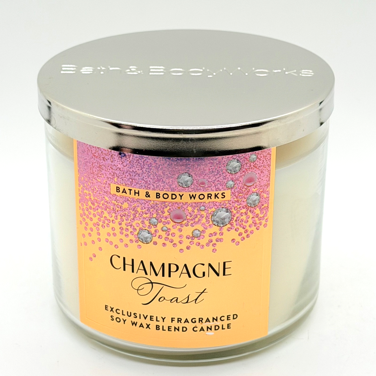 Bath & Body Works Champagne Toast Large Scented 3 Wick Candle 14.5