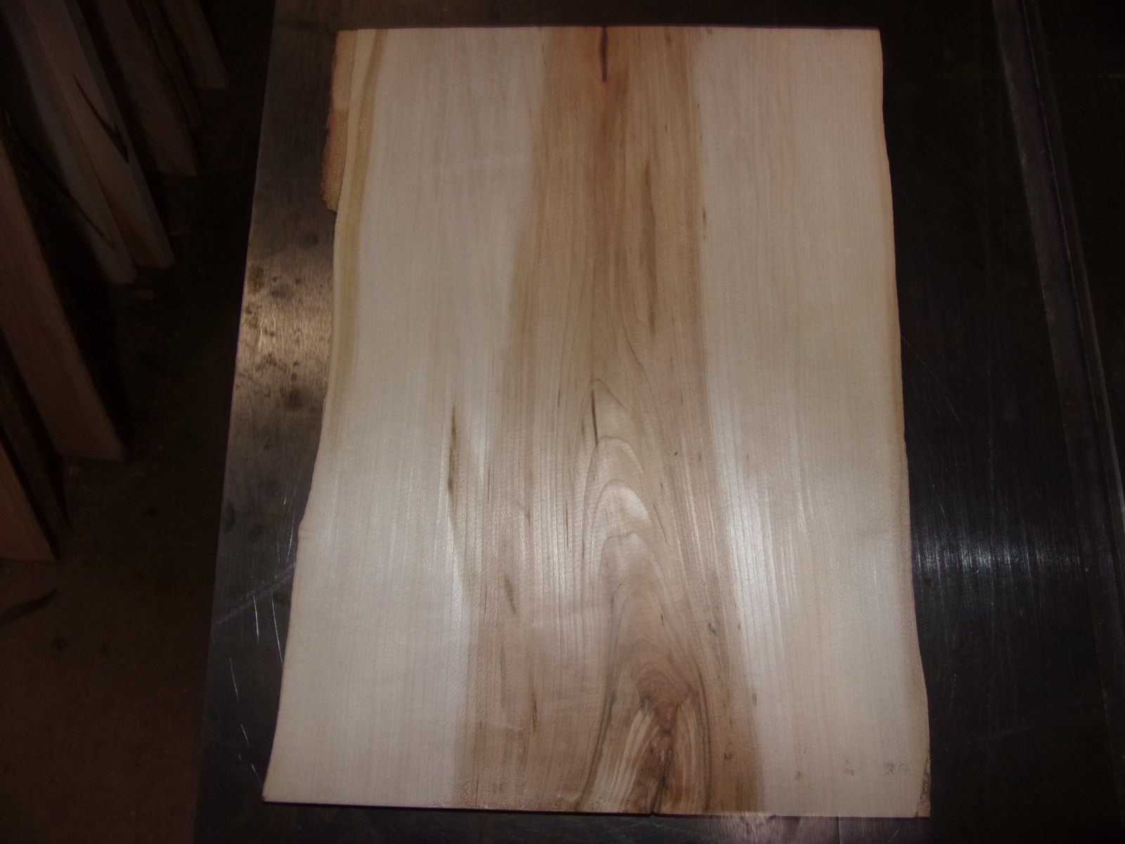RUSTIC HICKORY SLAB KILN DRIED LUMBER 1/2" THICK F316F WOOD LIVE EDGE BOARD