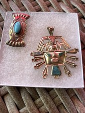 Sterling Silver Navajo Pin & Pendant 925/950
