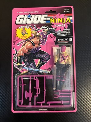 Awesome Banzai GI Joe Ninja Force 1992 Hasbro Vintage Action Figure NEW MOSC