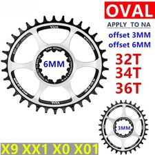 Bicycle Oval Ring Star Chainring Offset 3/6mm 32t 34t 36t for Mtb BIKE Sprocket