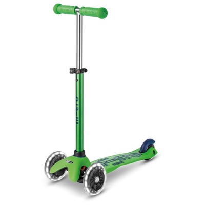 Micro Scooter Mini Micro DELUXE LED Green Blue Tretroller Kinder Leuchträder