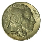 1918 5C Buffalo Nickel Choice AU Full Horn- SMH-2369