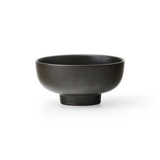 Audo New Norm Schüssel auf Fuß Bowl Servierschale Tonschale Ø12cm dark glazed 