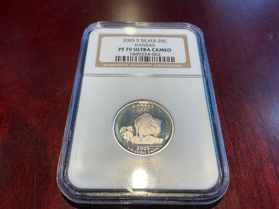 2005-S U.S. Silver State Quarters Set; KS, CA, MN, WV, & OR - NGC PF70 UC - Image 3 of 4