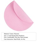 NEW Set Of 6 PINK With WHITE  Border Round Table Placemats New In Packaging — photo 3