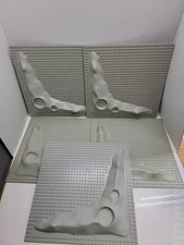 LEGO Light Gray Lunar Moon Space Crater Plate Baseplate Raised 32 x 32 set of 5