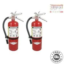 5 lb ABC Fire Extinguishers with Wall Bracket - Lightweight Fire Safety Solution