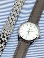 Hamilton Jazzmaster Lady Date Quartz Watch Stainless Steel Silver Dial Elegant 3