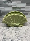 VINTAGE MCCOY POTTERY GREEN FAN PLANTER/VASE