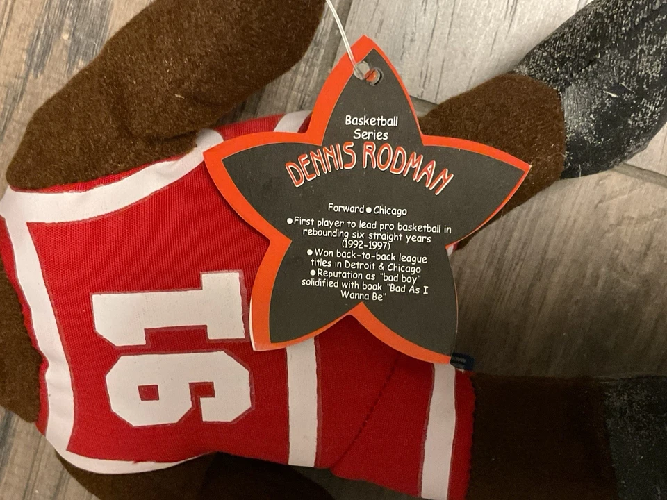 Figura de acción Star Sacks Dennis Rodman 1998 cabello multicolor - limitada a 4.000 Foto 3 de 4