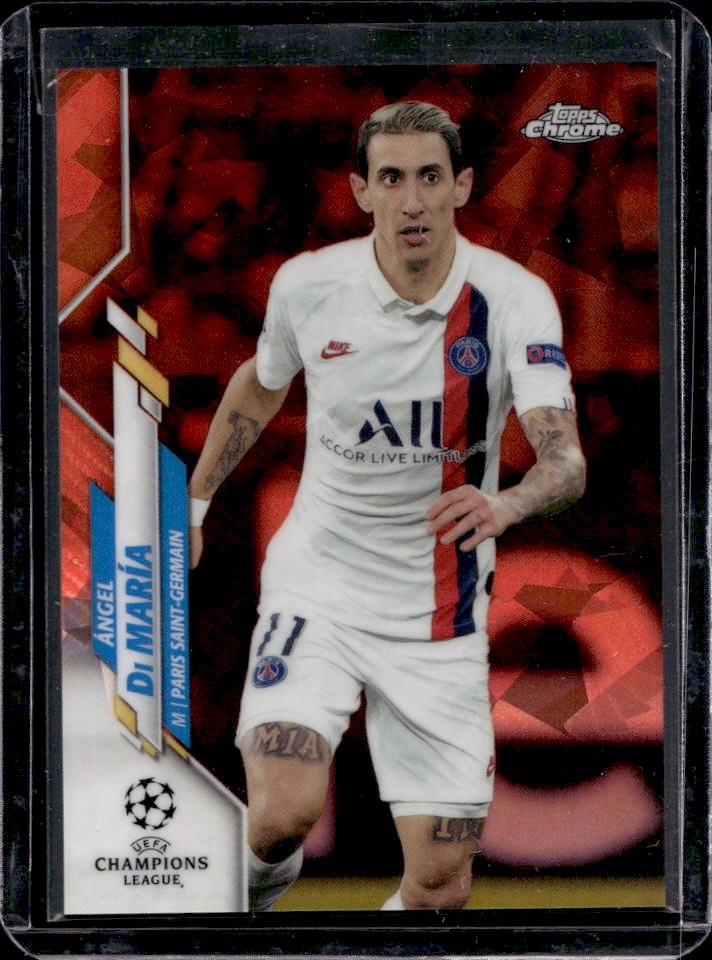 2019 Topps Chrome Sapphire UEFA Angel Di Maria Orange Refractor #/50 PSG