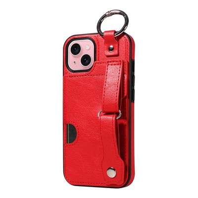 Wristband Leather Card Phone Case For iPhone 17 16 15 14 13 12 11 Pro Max 7 8 XR