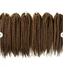 OneDor High Quality 6Packs 18Inch Brown Havana Twist Crochet Hair Extensions 