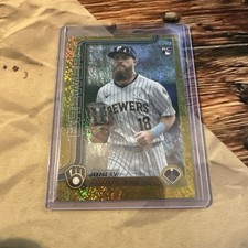 2025 Topps Update #US92 Drew Avans True Gold 50/50 Milwaukee Brewers Rookie