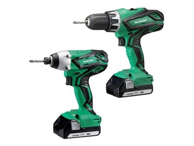 HiKOKI Twin Pack Kombi-Bohrer Und Schlagbohrer 18V 2 X 1,5Ah Li-Ion KC18DGLJAZ