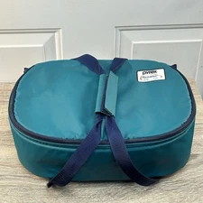 Pyrex Portables Carry Bag Green Vintage 2 QT Glass Container Lid 702-PC