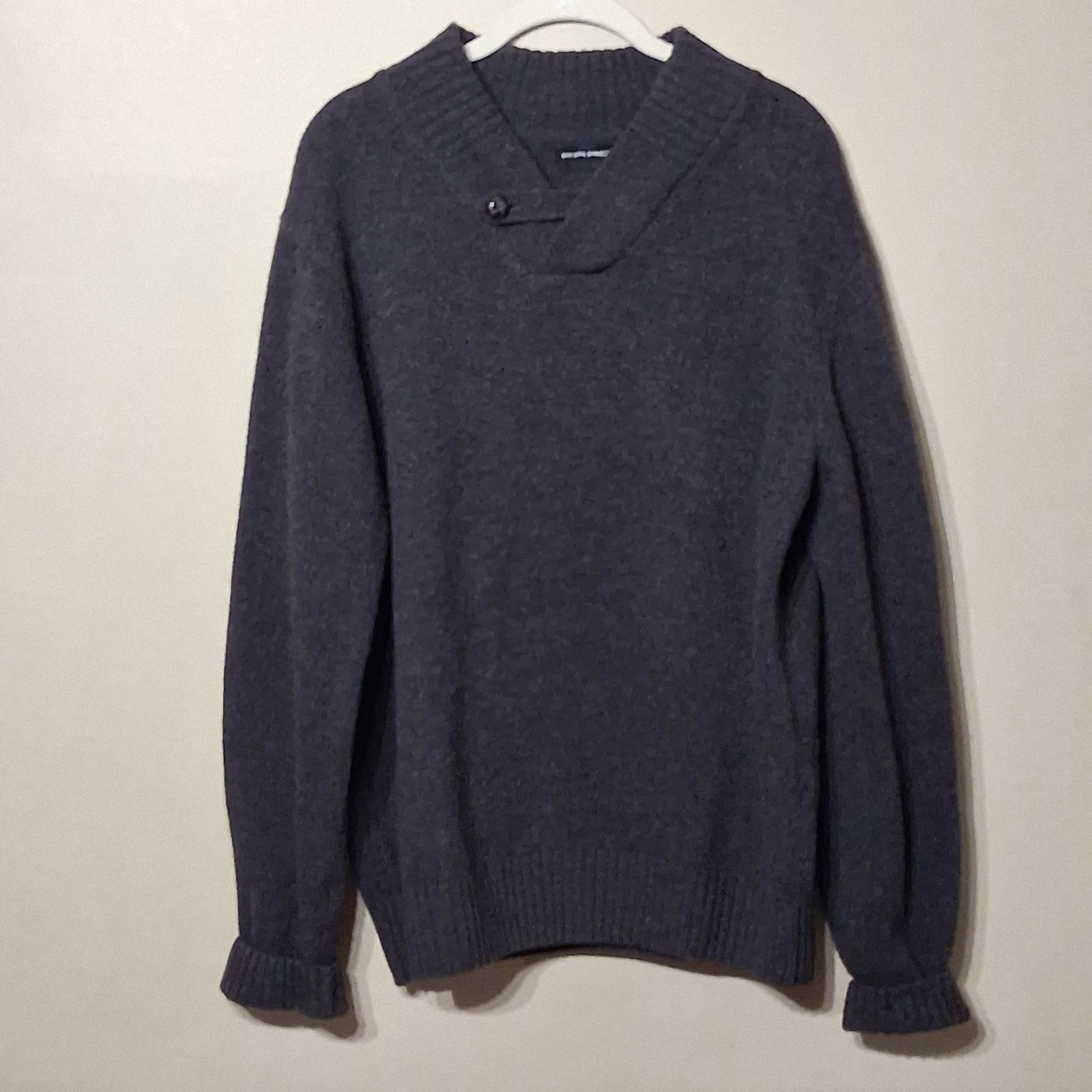 Parc Gray Wool Sweater Button Closure Men's Size XL