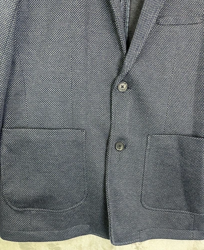 Civil Society Mens Blazer Medium Navy Blue Textured Paisley Sport Coat Jacket image 3