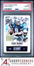 2014 PANINI SCORE #245 TONY ROMO COWBOYS POP 1 PSA 10