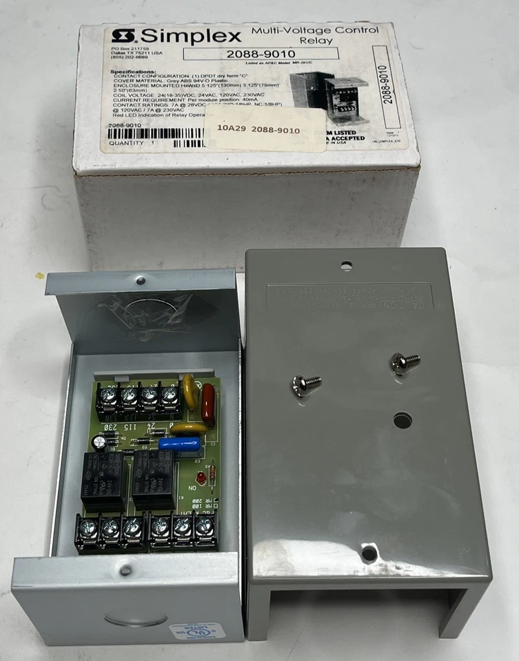 NUEVO Relé de control multivoltaje Simplex 2088-9010 Foto 2 de 4