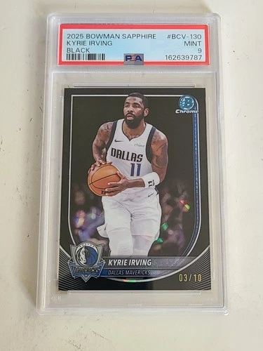 2025-26 Topps Bowman Chrome Black Sapphire #BCV-130 Kyrie Irving /10 PSA 9 POP 2