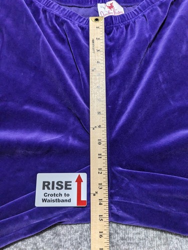 Quacker Factory Velour Ankle Pants Women 1X Blue Pockets Straight Leg M33 - Picture 10 of 12