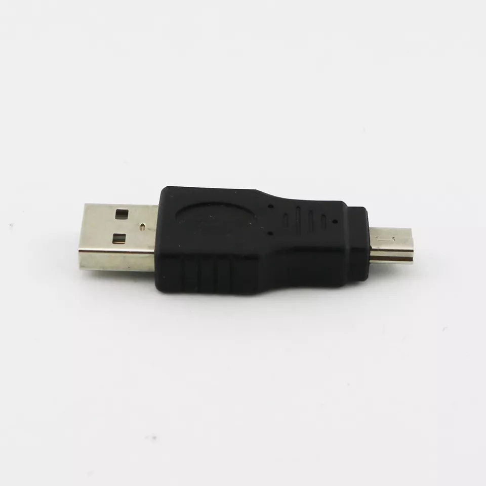 1x USB 2.0 A Male To Mini USB 5Pin Male Plug Adapter Converter Connector Black - Image 3 of 4