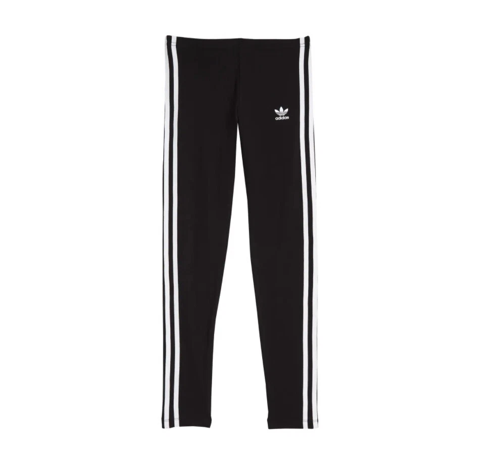ADIDAS ORIGINALS Big Girls 3 Stripes Leggings Black Size S 8 eBay