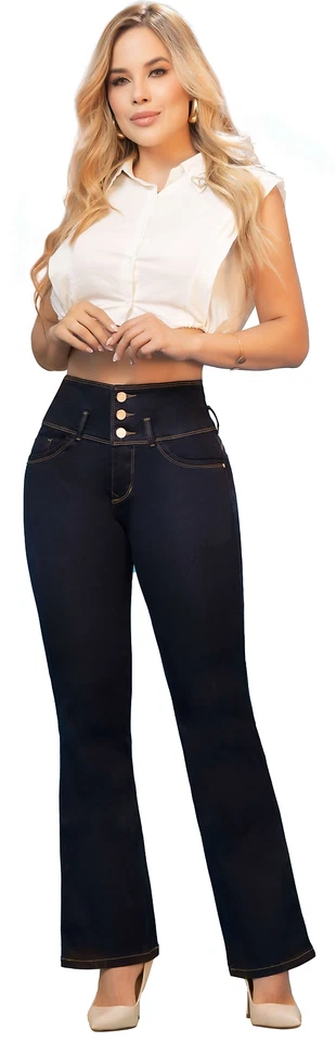 Pantalones de mezclilla push up cintura alta levantador de glúteos para mujer Levanta Cola Colombianos - Imagen 4 de 4