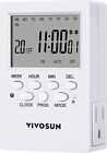 Vivosun 7 Day Timer Digital Programmable Electric Timer Dual Outlet Switch