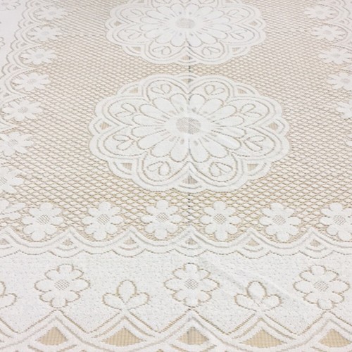 White Vintage Embroidered Lace Tablecloth Dining Table Cloth Cover Wedding Decor - Picture 82 of 89