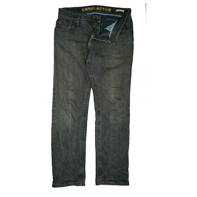 Camel Active Hudson Herren Stretch Jeans Hose Straight Gr 50 M W34 L32 used grau