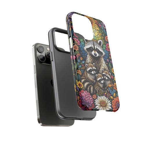 Colorful Raccoon iPhone Case, Tough Cases, Animal Lover Gift, Baby Racoons Cute - Picture 89 of 106